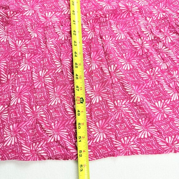 Terra & Sky Women's Off Shoulder Batik Geometric Pink Maxi Dress Size 0X 14W NWT - Picture 10 of 10